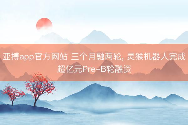 亚搏app官方网站 三个月融两轮, 灵猴机器人完成超亿元Pre-B轮融资