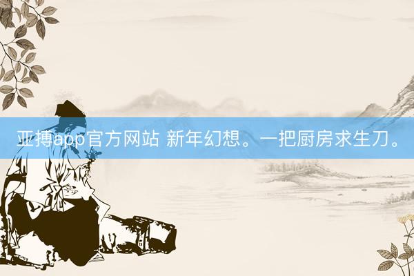 亚搏app官方网站 新年幻想。一把厨房求生刀。