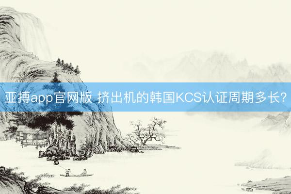 亚搏app官网版 挤出机的韩国KCS认证周期多长？